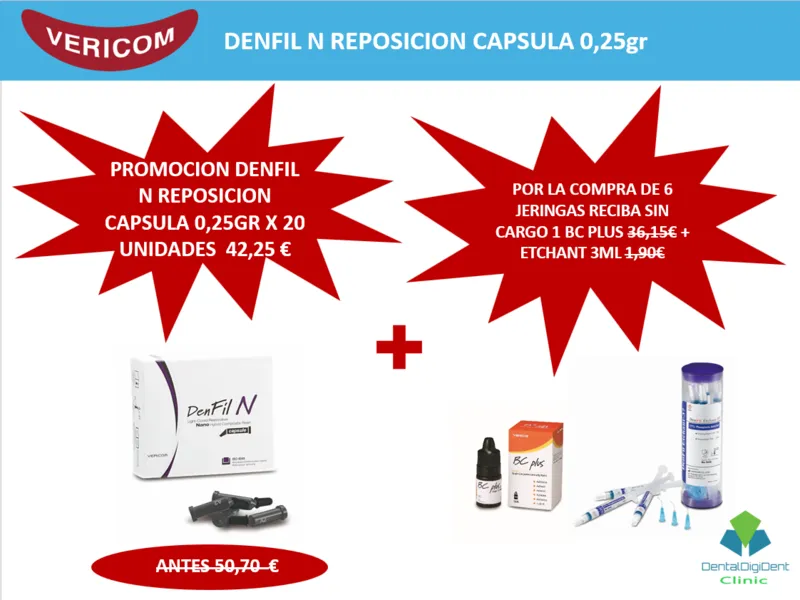 DENFIL N REPOSICION CAPSULA 0,25gr comercializado por Dentaldigidentsolutions en España Francia Portugal e Italia