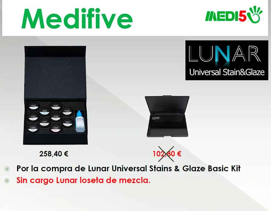 Lunar Universal Stain & Glaze Bazic Kit sin cargo lunar loseta de mezcla