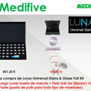 Lunar Universal Stain & Glaze Full Kit sin cargo loseta de mezcla y fixin gel jar mas lunar dia paste