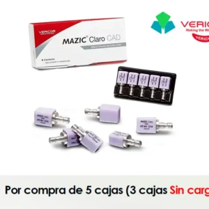 Por la compra de 5 cajas de Mazic Claro CAD recibes 3 cajas sin cargo