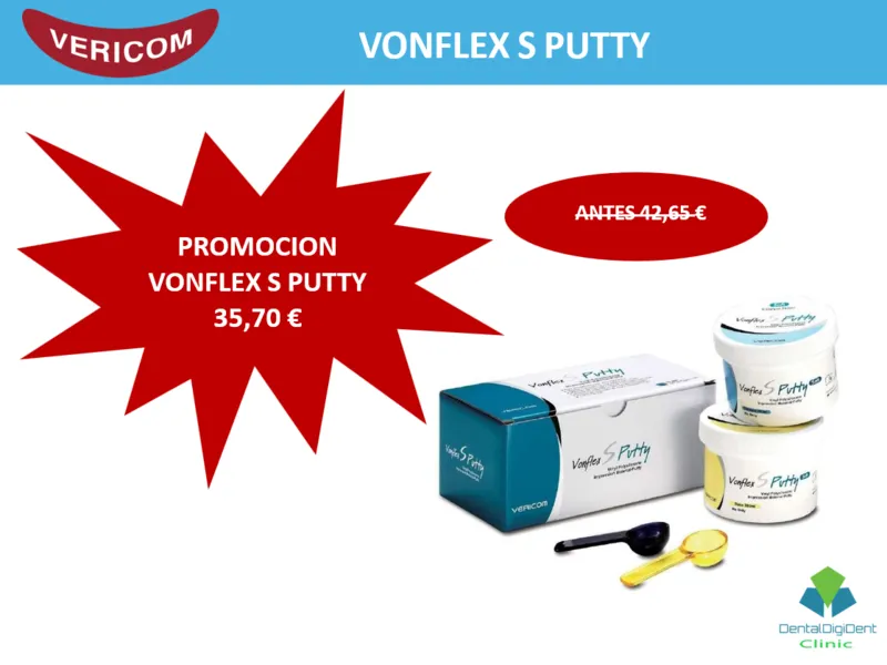 VONFLEX S PUTTY comercializado por Dentaldigidentsolutions en España Francia Portugal e Italia