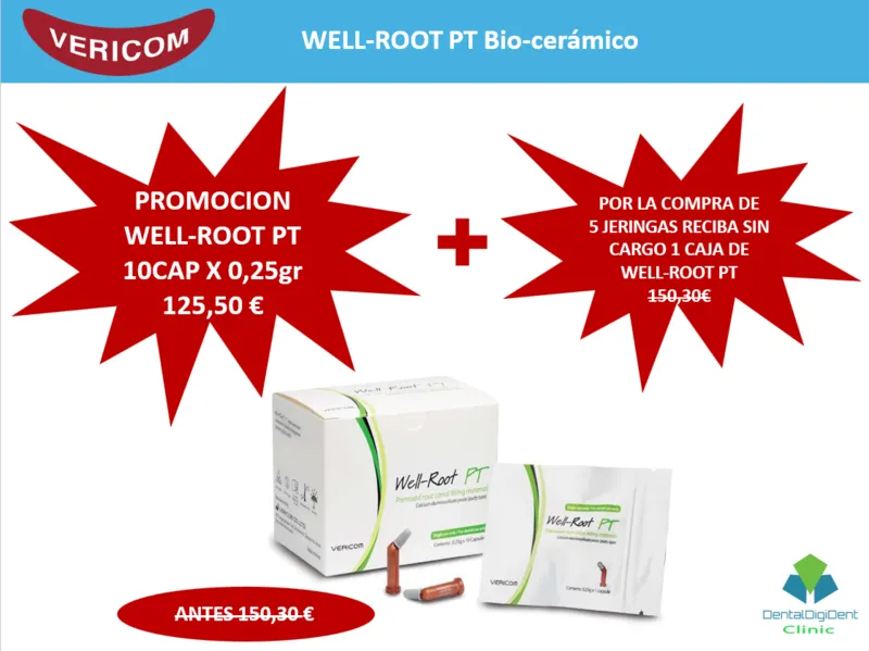 WELL-ROOT PT Bio-cerámico otro comercializado por Dentaldigidentsolutions en España Francia Portugal e Italia