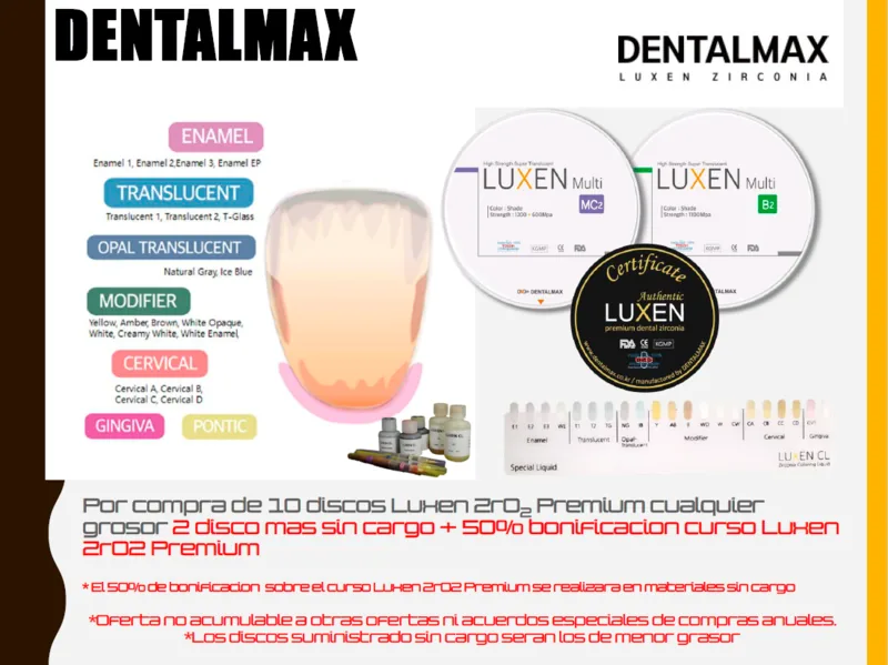 Por la compra de 5 o 10 discos Luxen cualquier grosor tienes bonificaciones