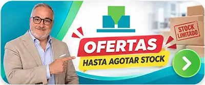 Javier mostrando las ofertas hasta agotar stock para España, Francia, Portugal e Italia
