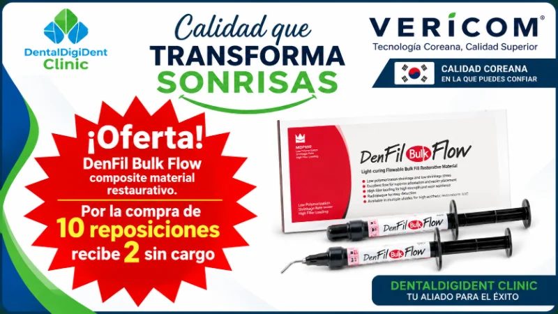 oferta-denfil-bulk-flow-composite-restaurativo-vericom-dentaldigident Oferta DenFil Bulk Flow composite restaurativo Vericom: compra 10 reposiciones y recibe 2 sin cargo