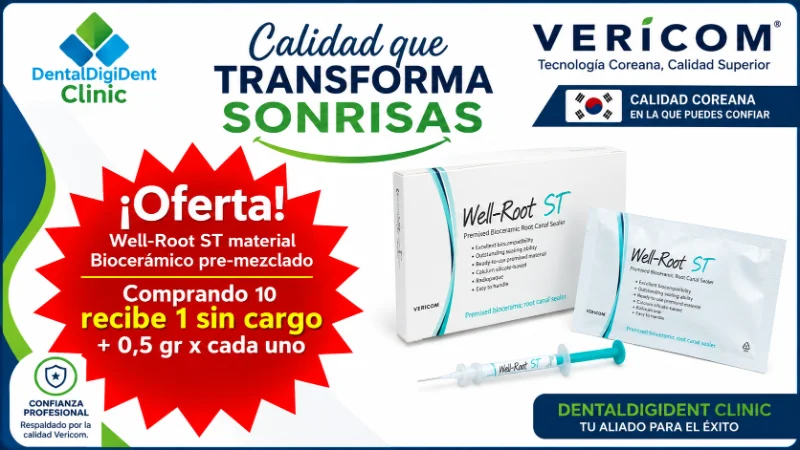 oferta-well-root-st-bioceramico-vericom-dentaldigident Oferta Well-Root ST material biocerámico premezclado Vericom: compra 10 y recibe 1 sin cargo más 0,5 g por unidad